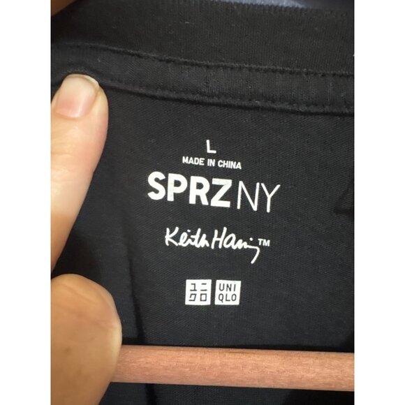 Keith Haring X Uniqlo SPRZ NY Large T-Shirt Black & Yellow - Picture 6 of 6